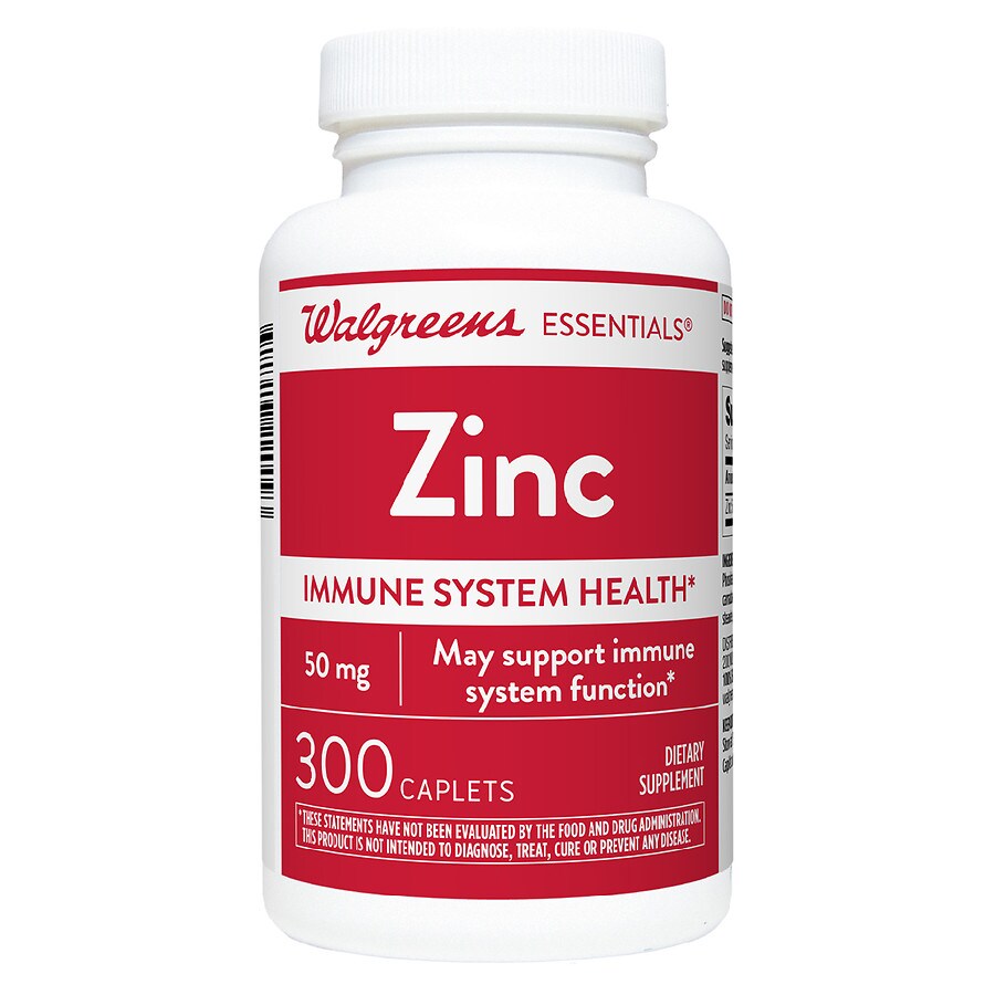 Walgreens Essentials Zinc 50 mg Caplets
