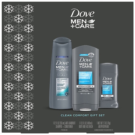 UPC 079400487148 product image for Dove Men+Care Gift Set Clean Comfort Clean Comfort, 3 Count - 1.0 set | upcitemdb.com