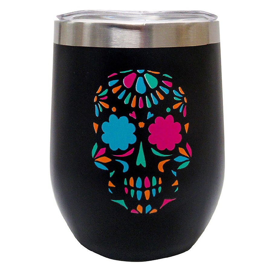 Festive Voice Day of the Dead Wine Tumbler