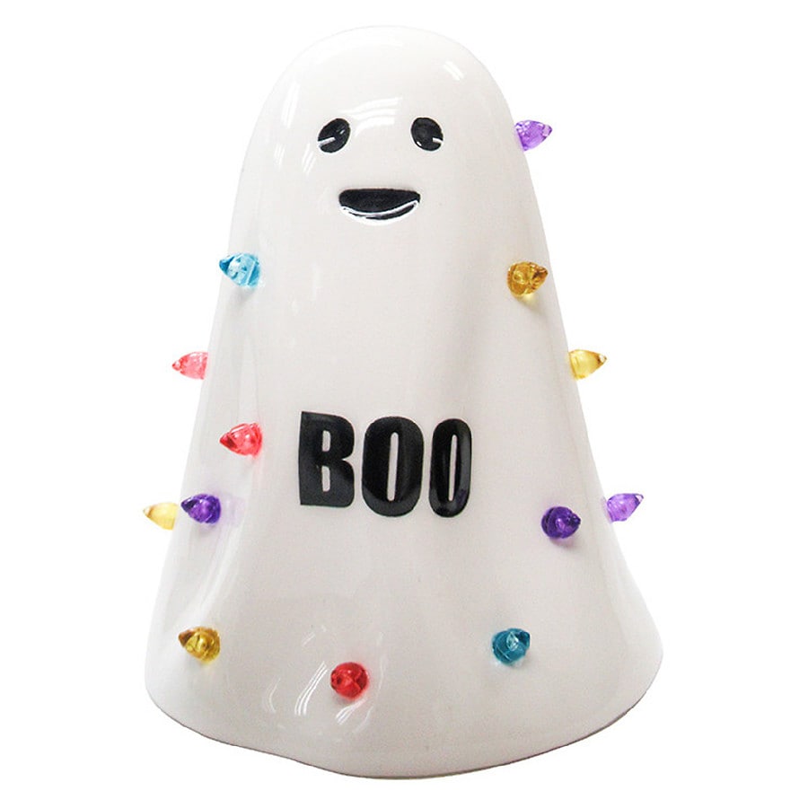 Festive Voice Ceramic Light Up Ghost