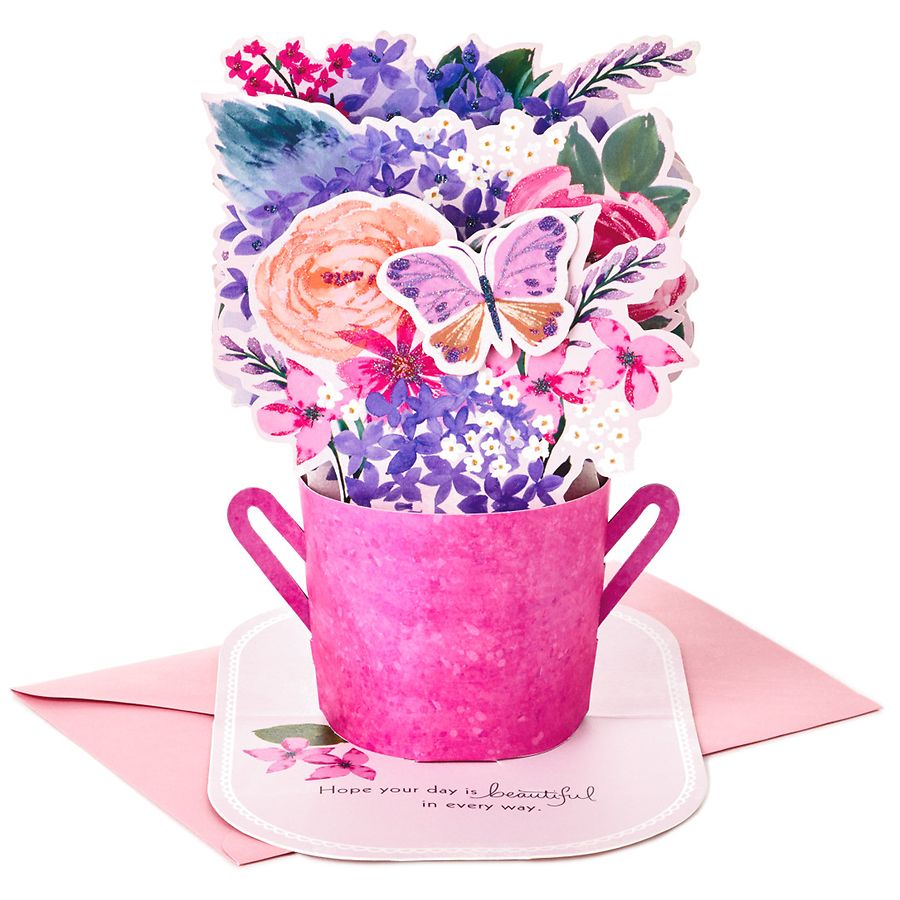 Hallmark Signature Mother's Day Pop Up Card, Purple Flower Bouquet