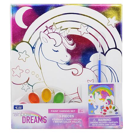 Rainbow Dreams Paint Canvas Set