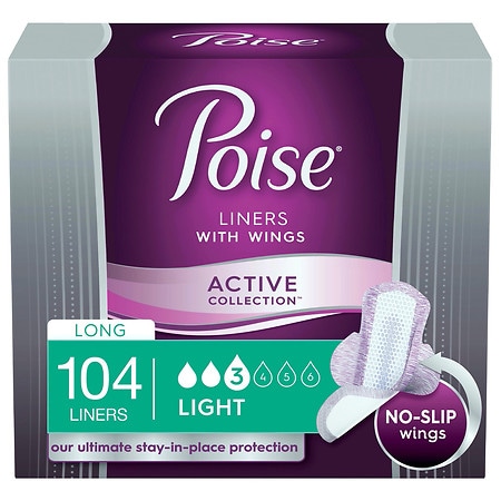 UPC 036000498622 product image for Poise Incontinence Panty Liners with Wings, Active Collection, Light Absorbency, | upcitemdb.com