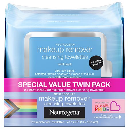 Neutrogena Care With Pride Makeup Remover Cleansing Towelettes - 25.0 ea x 2 pack