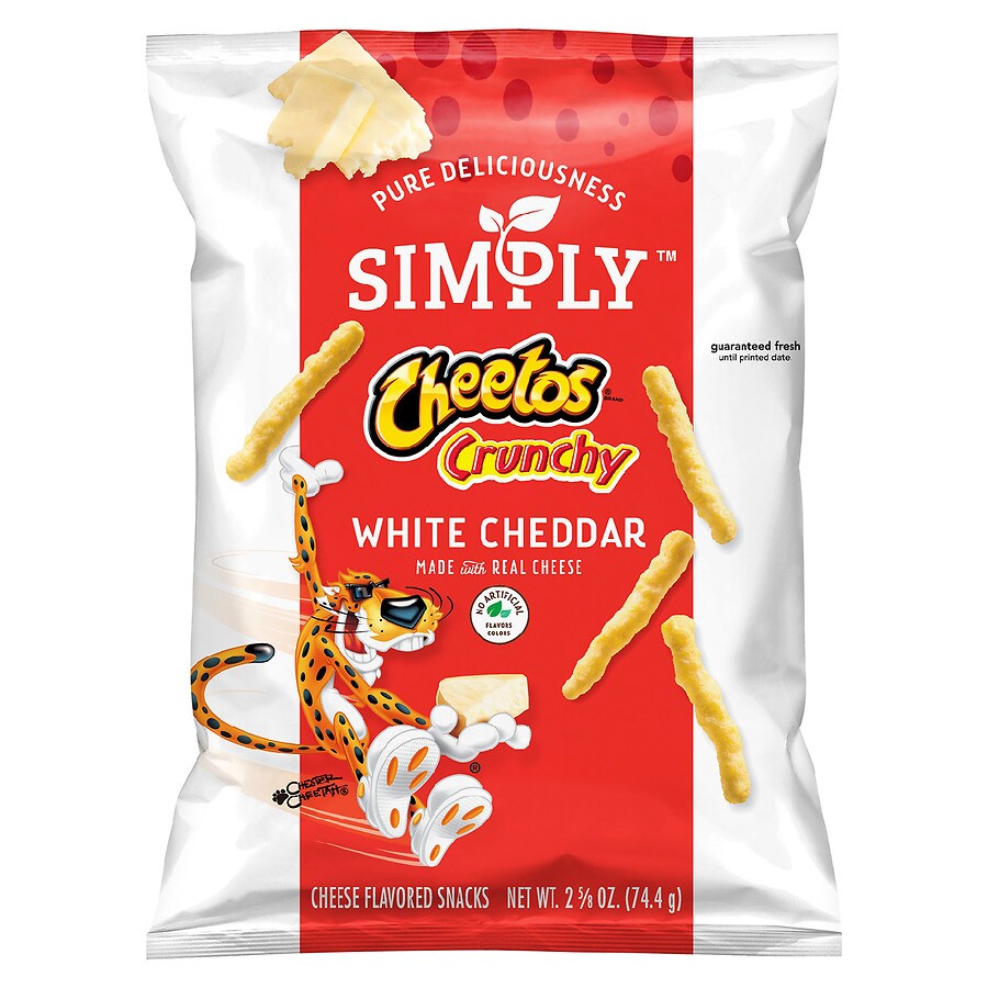 Simply Cheetos Crunchy Cheese Flavored Snacks White Cheddar