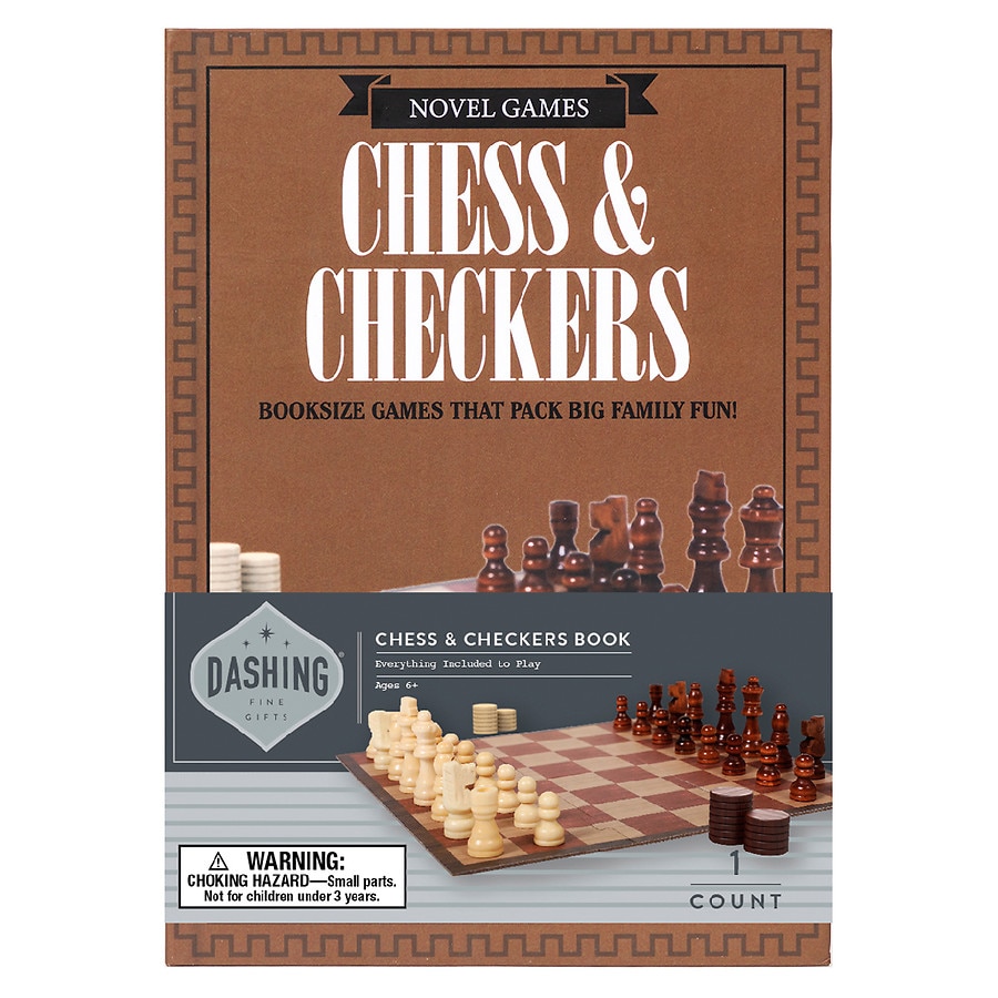 Dashing Book Game 2 in 1 Checkers or Chess