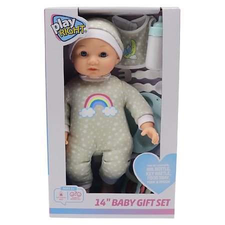 NEW Play Right Baby Doll 16” Doll gift set  Age 2+ 