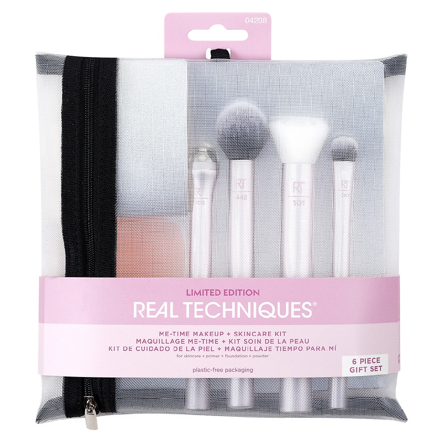 Real Techniques Me Time Makeup and Skin Care Kit, 6 Piece Gift Set