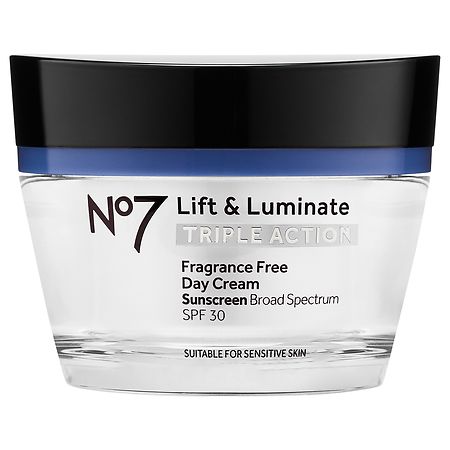 No7 Lift & Luminate Triple Action Fragrance Free Day Cream SPF 30 Fragrance Free - 1.69 oz