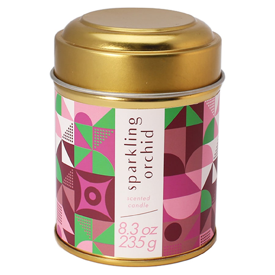 Illume Geometric Tin Candle Sparkling Orchid