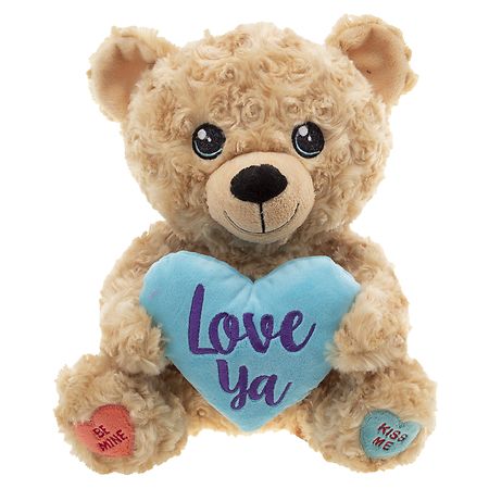 Stuffed Animals Plush Monkey Valentines Day Be Mine Hearts Brown Love Brown 11" 