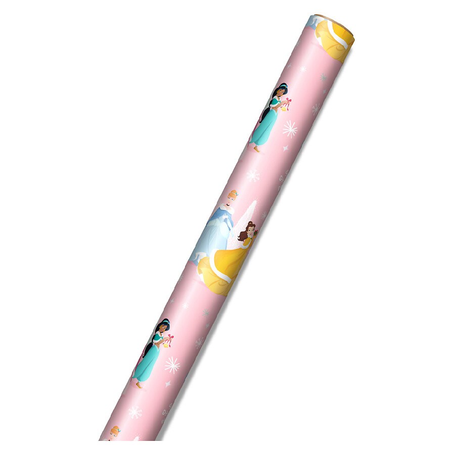 Inspirations from Hallmark Christmas Wrapping Paper Roll Disney Princesses on Pink