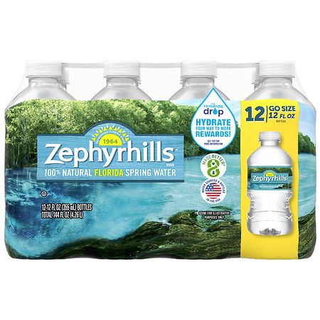 Zephyrhills Brand 100% Natural Spring Water - 12pk/12 fl oz Bottles