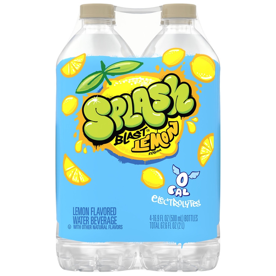 Nestle SPLASH Water Beverage with Bold Fruit Flavor Lemon