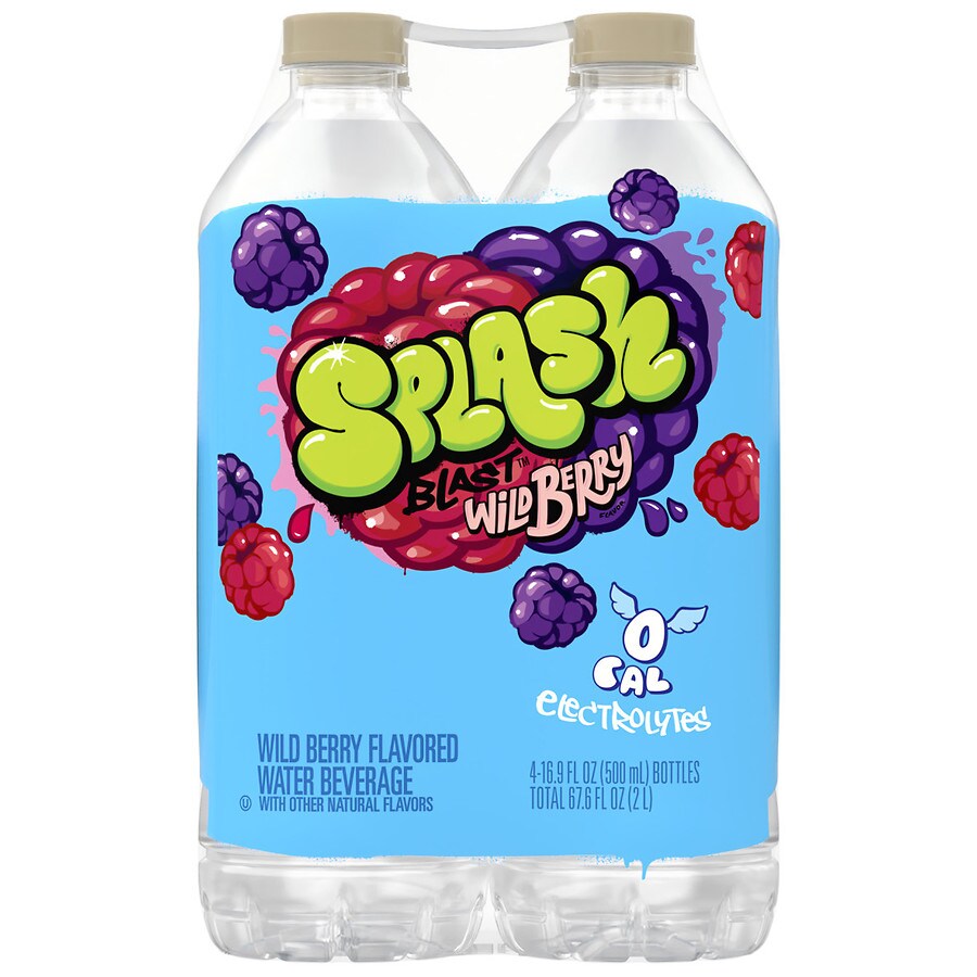 Nestle SPLASH Water Beverage with Bold Fruit Flavor Wild Berry