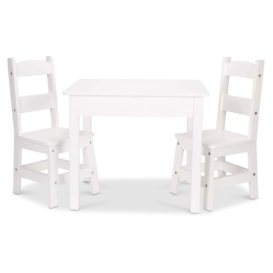 Photo 1 of Wooden Table & Chairs - White