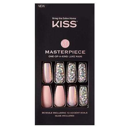 KISS USA Masterpiece One-of-a-Kind Luxe Mani - Everytime I Slay  Long  Coffin