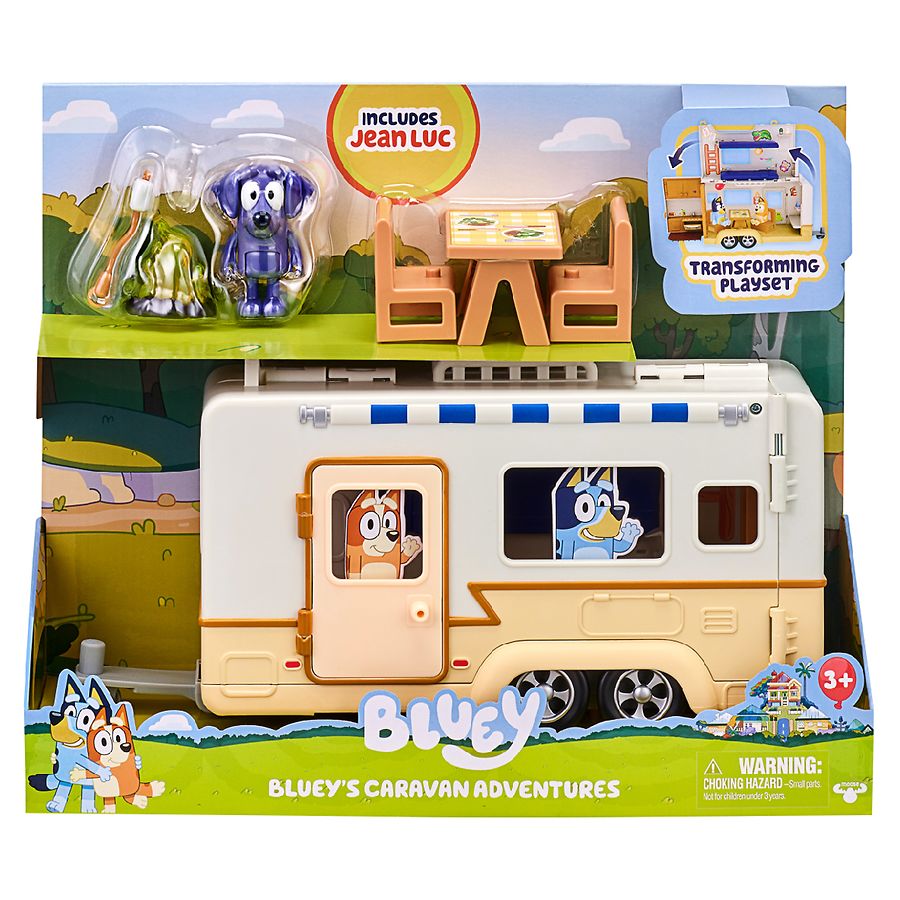 Toy Caravan Blue Realistic Model Caravan Long‑Lasting with Dining Table and Dining Chairs for Family Parties for Child 