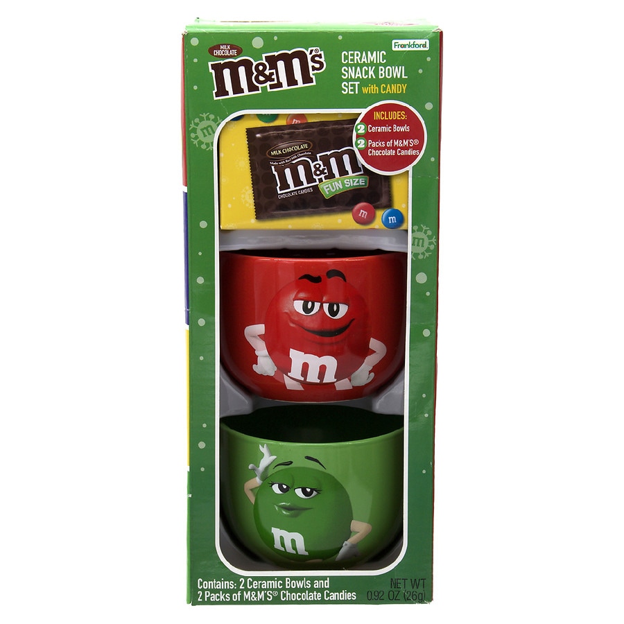 M&M's Ceramic Bowl 2-Pack Gift Set Milk Chocolate