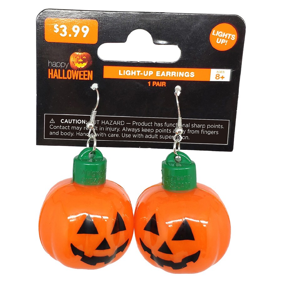 Festive Voice Light Up Earring Pumpkin