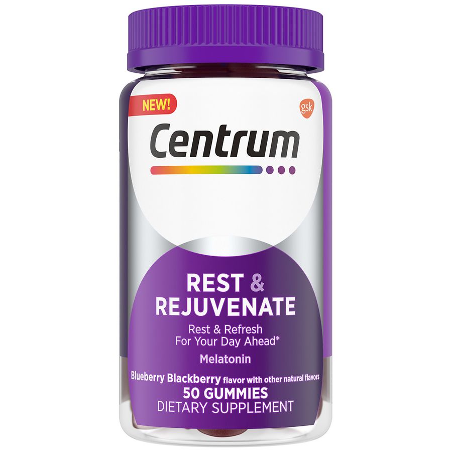 Centrum Rest & Rejuvenate Melatonin Gummies Blueberry Blackberry