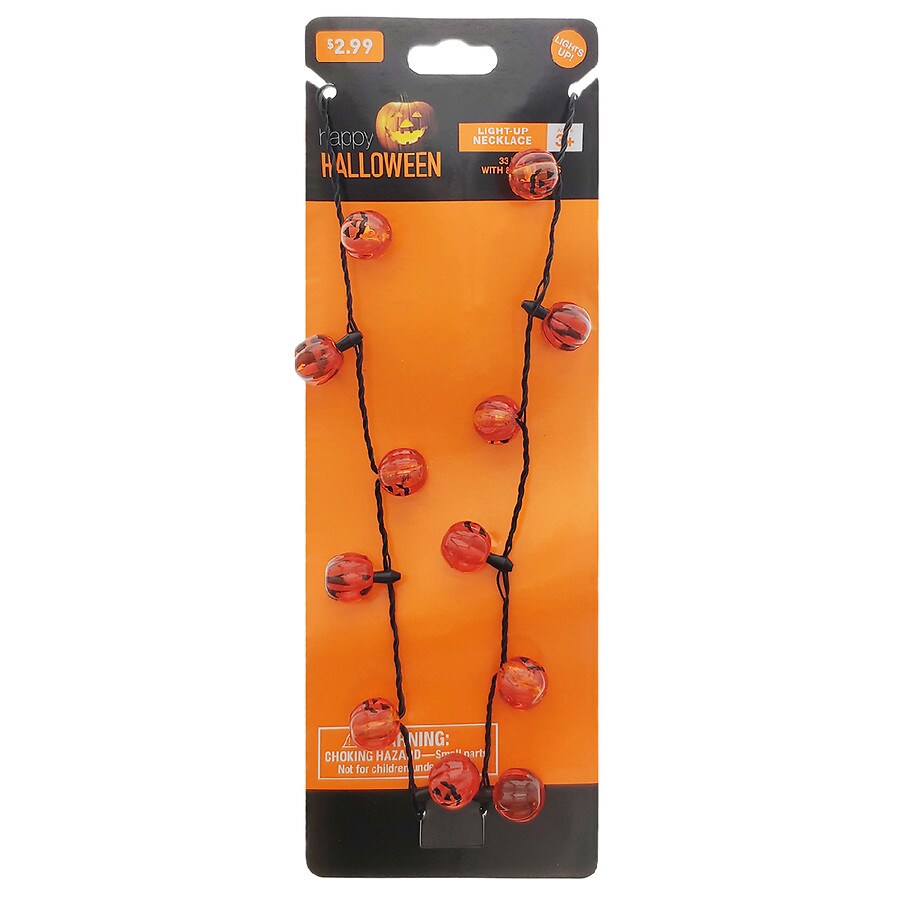 Festive Voice Mini Light Up Necklace Pumpkin