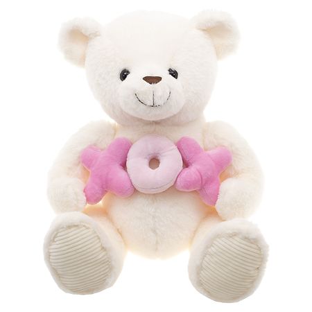 Plush Grey Bear Amor Pink Bow Heart Stuffed Animal Walgreens HugMe for sale online 