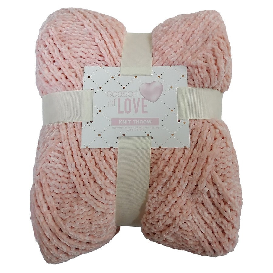 Festive Voice Valentine's Pink Knit Blanket