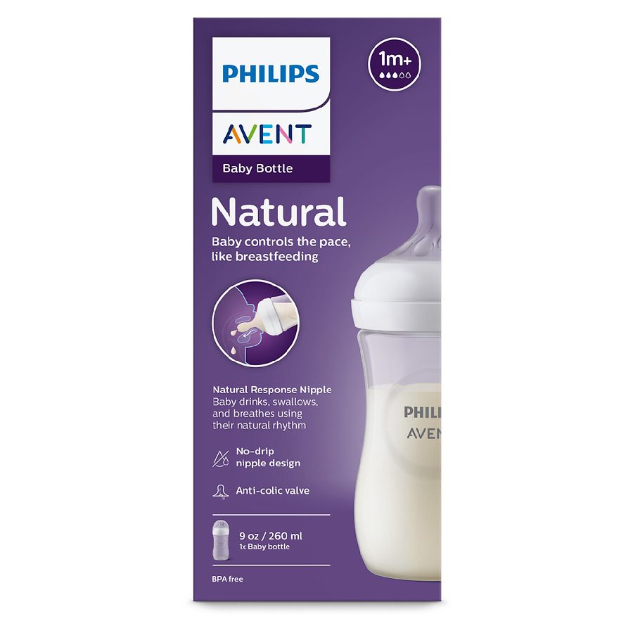 PHILIPS AVENT NATURAL BABY FEEDING BOTTLE ANTI COLIC TEAT NIPPLE 4/ 9/ 11 oz 