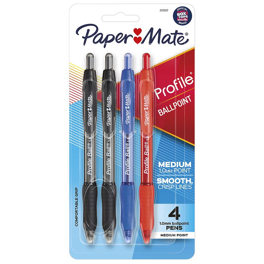 Paper Mate InkJoy 50ST Ballpoint Pens 1.0mm Medium Point 10 Count Red 