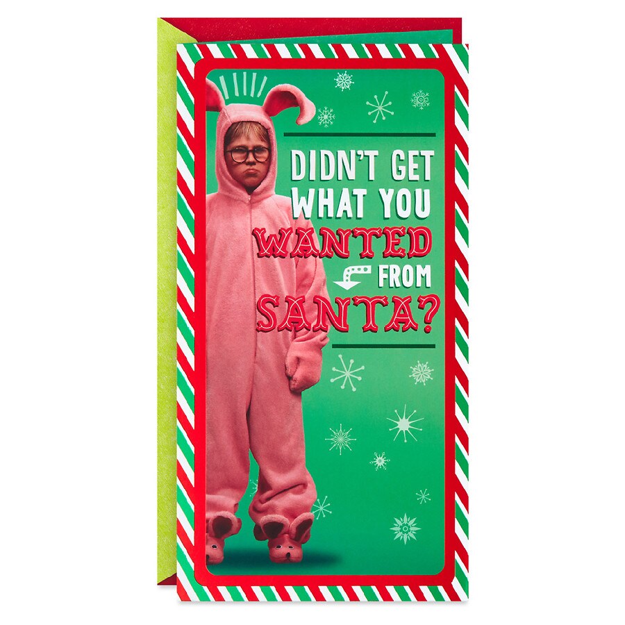 Hallmark Money or Gift Card Holder A Christmas Story (Ralphie Pink Bunny Suit)