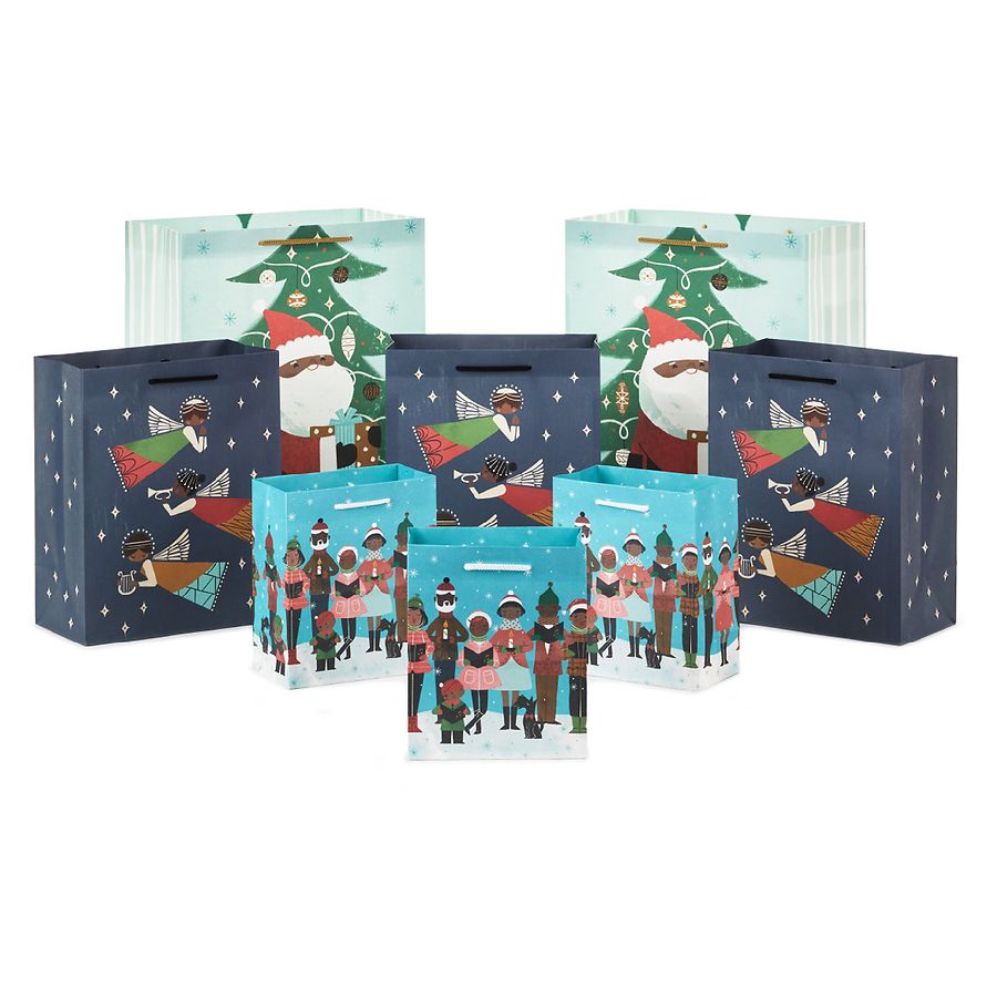 Hallmark Mahogany Christmas Gift Bags, Assorted Sizes