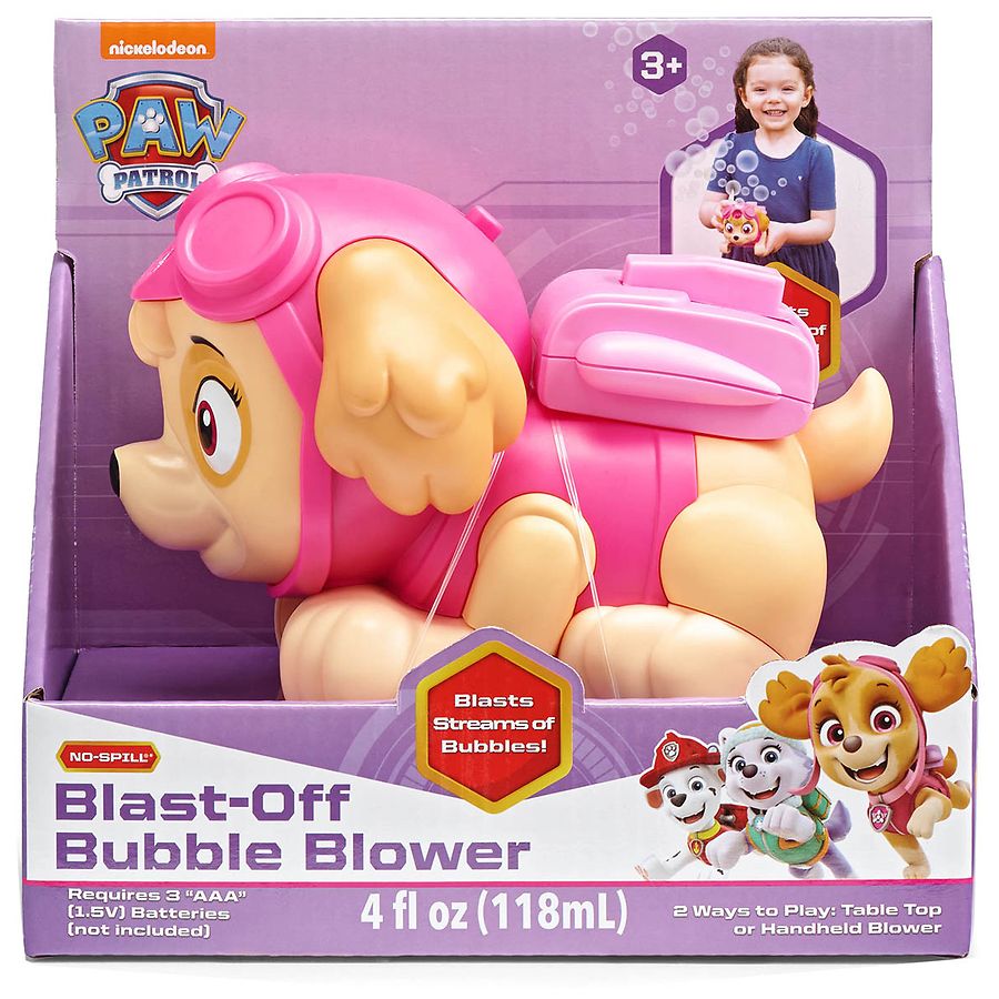 PAW PATROL Motorised Bubble Blower Machine 8 Spinning Wands Blow Tons of Bubbles 