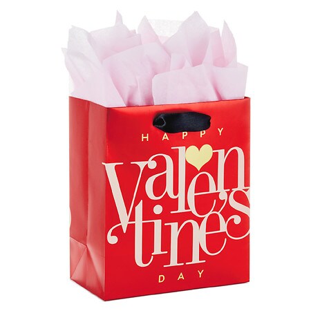 Valentine's Day Gift Bag Wrap  Medium or Large Bags Personalised With Name 