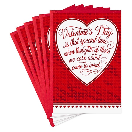 hallmark pack of valentines day cards red hearts walgreens