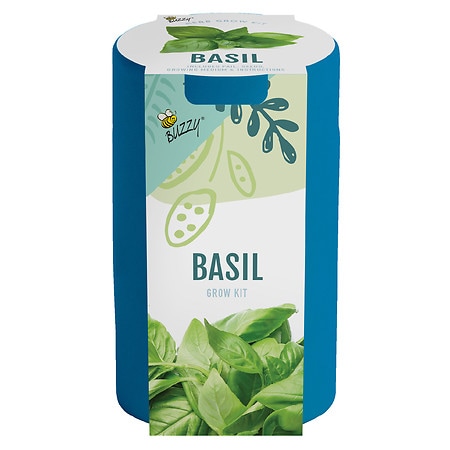 Buzzy Ceramic Cylinder Grow Pot - Basil Mint