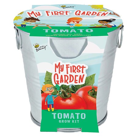 Buzzy My First Garden Pail Grow Kit - Tomato Silver