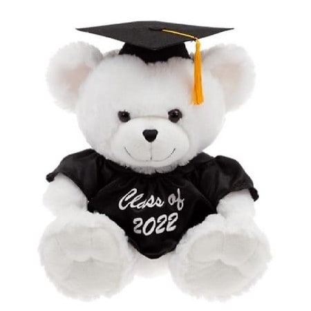 4.5" Graduation Teddy w/ Black Color Caps 6 Pcs 