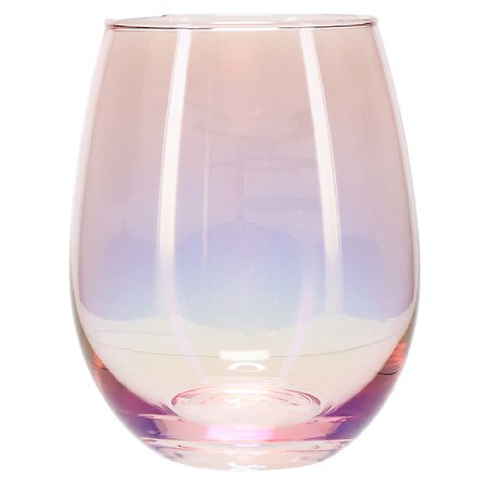 Modern Expressions Iridescent Wine Glass Pink