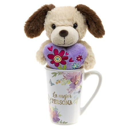 Festive Voice Plush in Mug Puppy