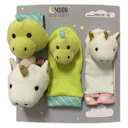 Moon & Stars Hands & Feet Discovery Rattle Set