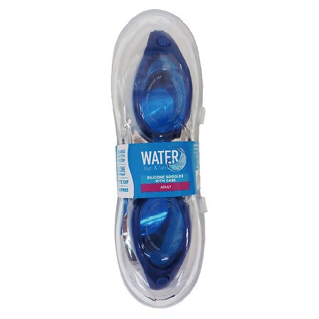 Walgreens Water, Sun & Fun Adult Silicone Swim Goggles - Blue