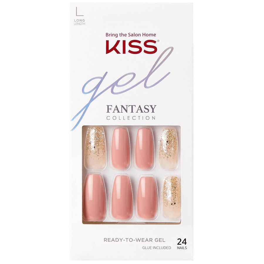 Kiss Gel Fantasy Ready-to-Wear Gel Nails, Midnight Sky