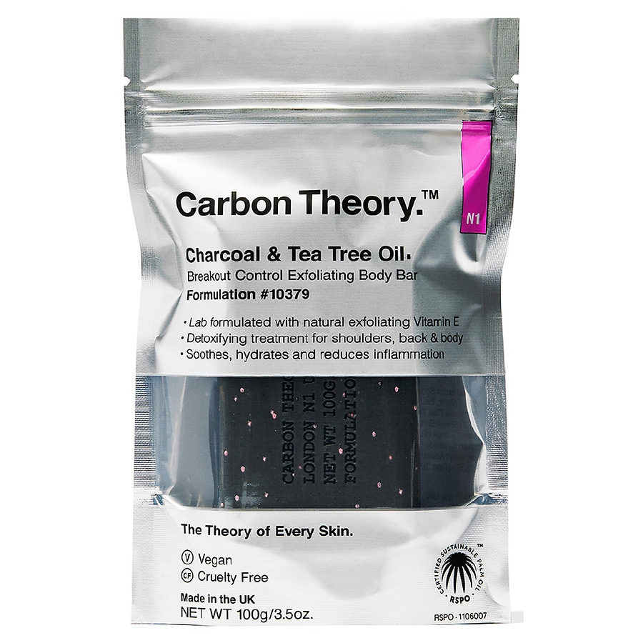 Carbon Theory Charcoal & Tea Tree Oil Breakout Control Exfoliating Body Bar