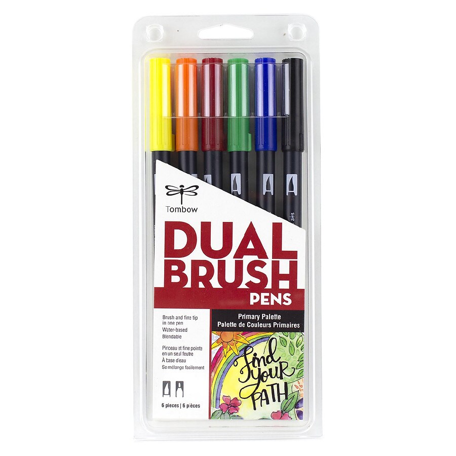 Tombow Dual Brush Pen Art Markers Primary