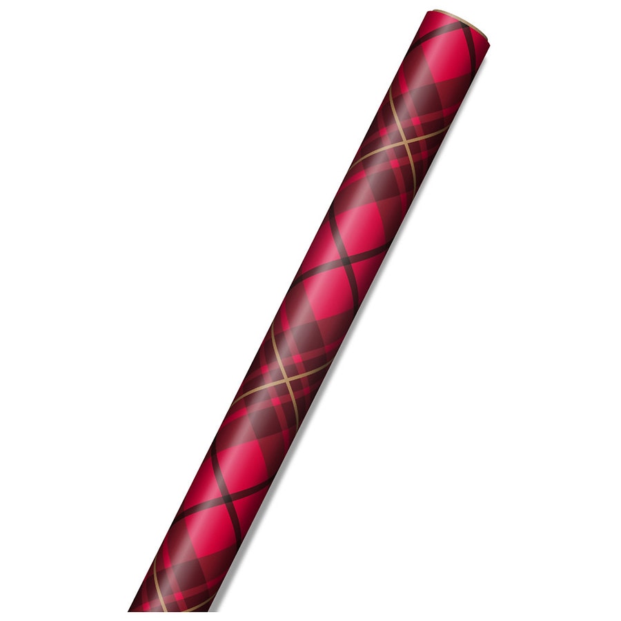 Inspirations from Hallmark Christmas Wrapping Paper Roll Holiday Plaid in Red