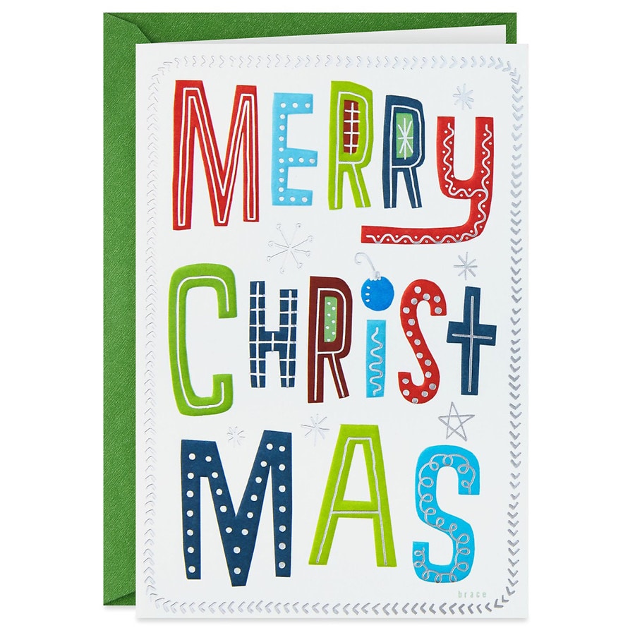 Hallmark Christmas Card (Holiday Icons Very Merry Christmas) S6