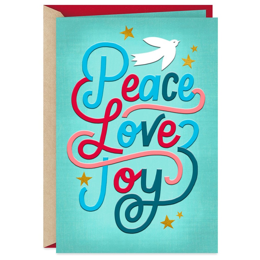 Hallmark Christmas Card (Peace, Love, Joy Dove) S3