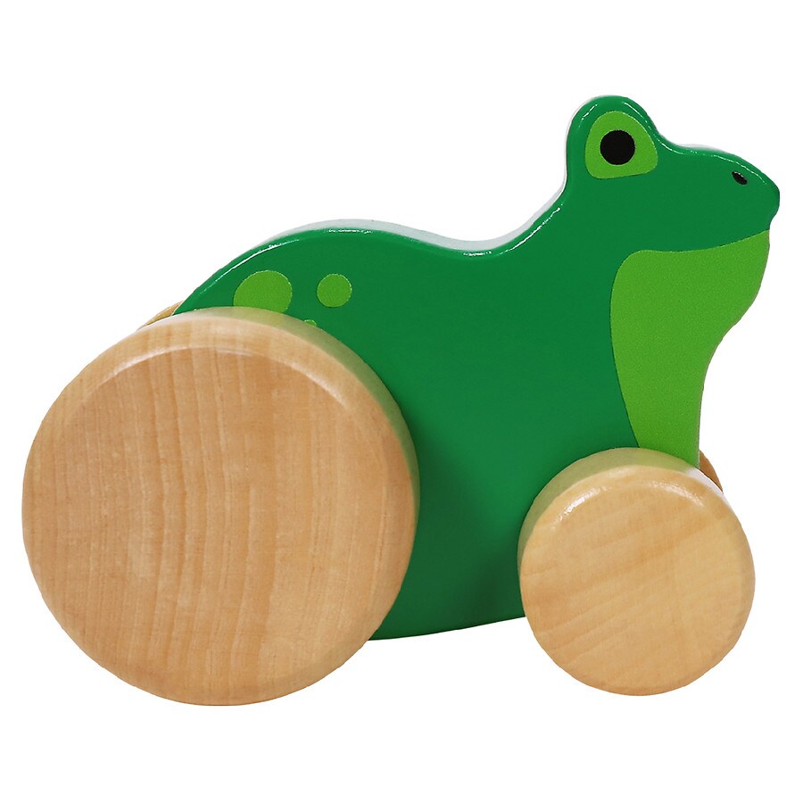 Festive Voice Easter Wooden Wheel Toy Frog