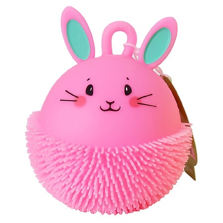 Festive Voice Easter Novelty Pink Bunny Puffer Toy